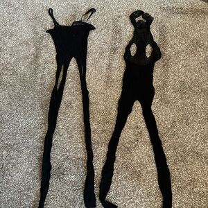 NEW Black Lace 2 Women’s Sexy Lingerie Outfits One Size